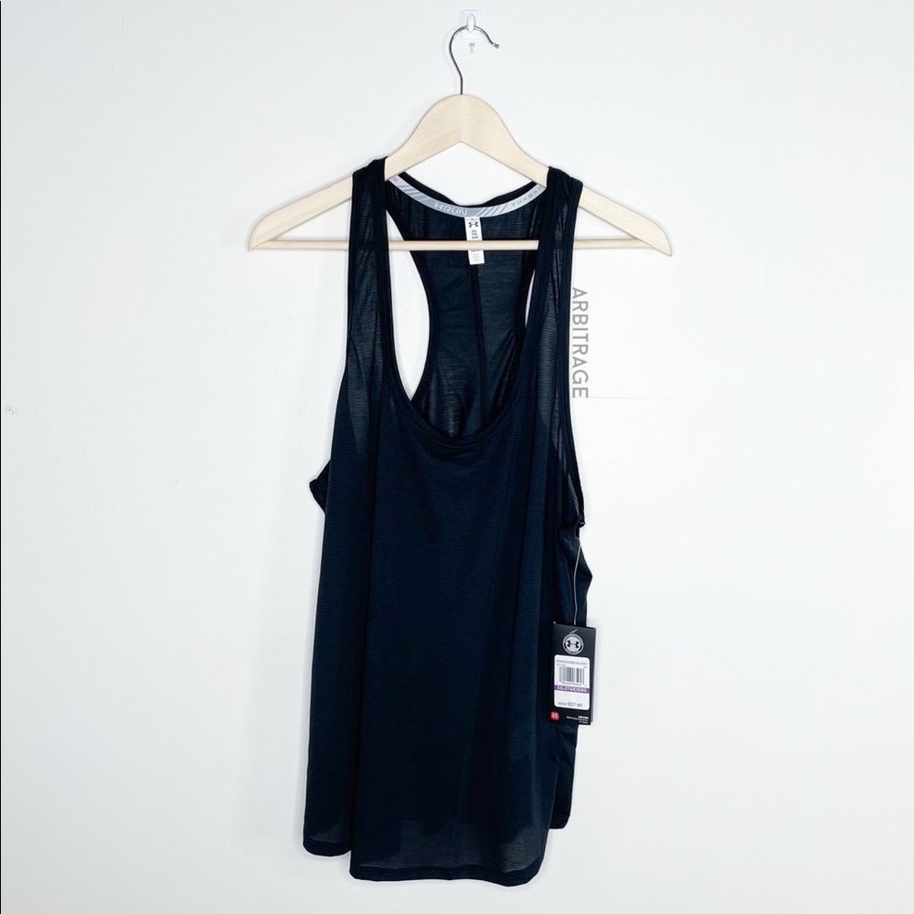 Under Armour Heat Gear Threadborne Black Tank